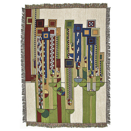 Frank Lloyd Wright Saguaro Tapestry Throw