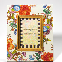 Flower Market Enamel Frame 4" x 6" - White | MacKenzie-Childs - Picture Frames