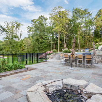 Milford, MI - Backyard Pool Bar Landscape Design & Install