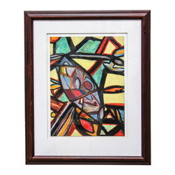 Robert Putnam, Abstract Oil Pastel - Paintings