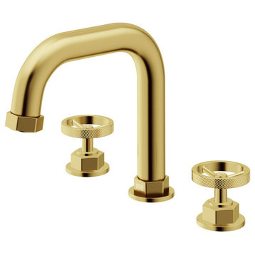 VIGO Wythe Widespread Bathroom Faucet, Matte Brushed Gold