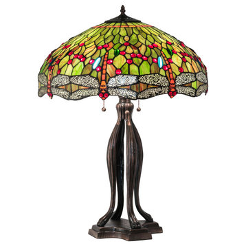 30 High Tiffany Hanginghead Dragonfly Table Lamp