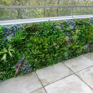 Privacy Screen with Fake Green Wall