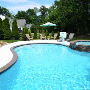 In ground Pool with Raised Spa