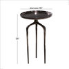 Contemporary Black Aluminum Metal Accent Table 84042