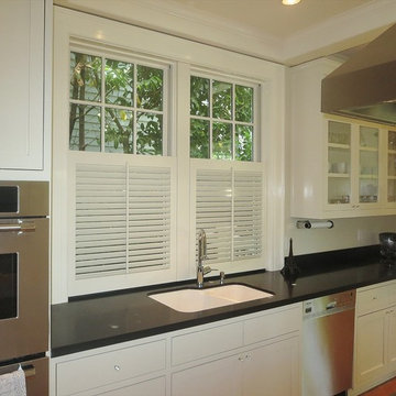 Traditional small louver shutters
