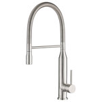 Isenberg - Isenberg K.1260 Glatt Stainless Steel Kitchen Faucet With Pull Down - **Please refer to Detail Product Dimensions sheet for product dimensions**