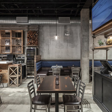 Miami Contemporary Industrial Pizza Restaurant Design