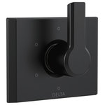 Delta - Delta Pivotal 6-Setting 3-Port Diverter Trim, Matte Black, T11999-BL - The confident slant of the Pivotal Bath Collection makes it a striking addition to a bathroom�s contemporary geometry for a look that makes a statement. This three-port, six-setting diverter trim allows for three individual and three shared position for use of your shower components. Matte Black makes a statement in your space, cultivating a sophisticated air and coordinating flawlessly with most other fixtures and accents. With bright tones, Matte Black is undeniably modern with a strong contrast, but it can complement traditional or transitional spaces just as well when paired against warm nuetrals for a rustic feel akin to cast iron.