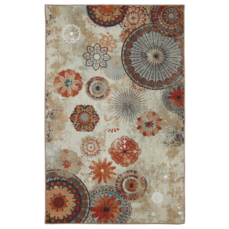 Mohawk Home Printed Indoor/ Outdoor Alexa Medallion Multi, 7' 6"x10'