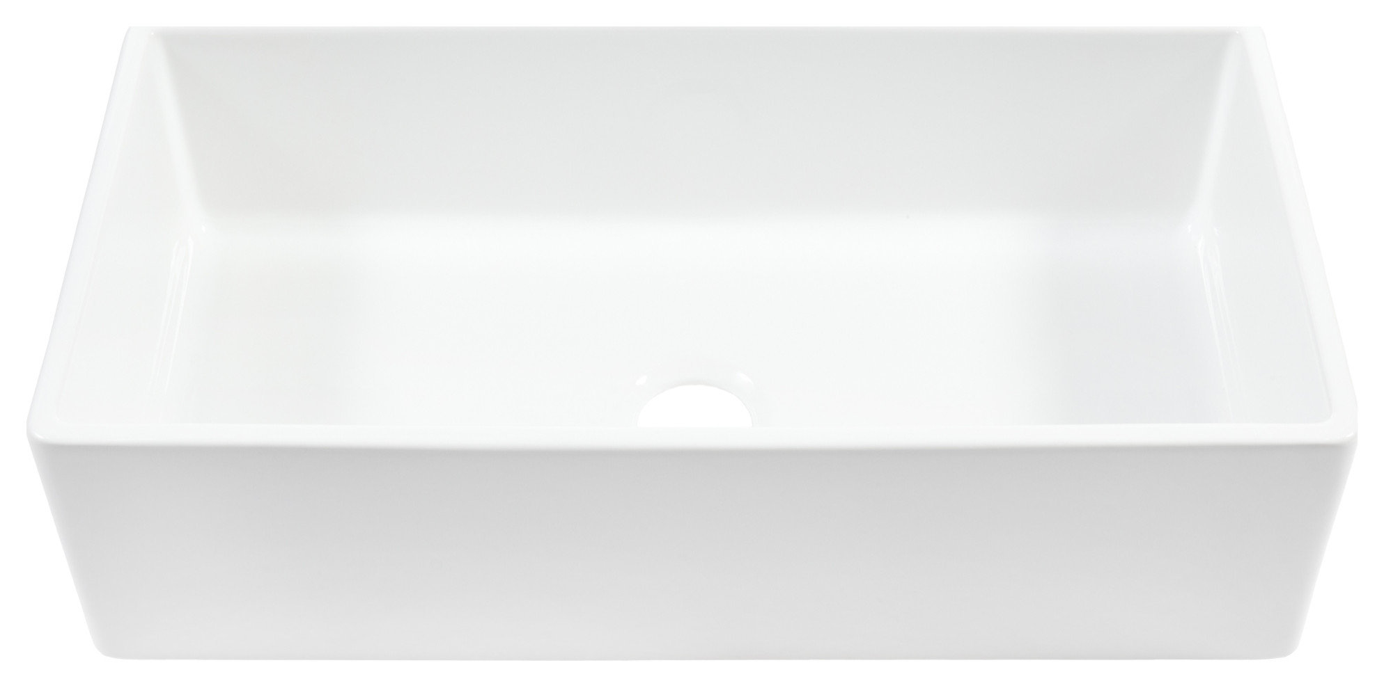 Austen Crisp White Fireclay 36" Single Bowl Farmhouse Undermount Kitchen Sink