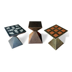 Pyramid Pedestal - Side Tables And End Tables