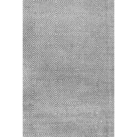 Nuloom Hand-Tufted Trellis Rug, Grey 9'x12'