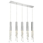 Eurofase - Eurofase 20417-017 Groove - Five Light Pendant - Groove 5-Light Pendant, Chrome Finish, Clear CrystGroove Five Light Pe Groove Five Light Pe *UL Approved: YES Energy Star Qualified: n/a ADA Certified: n/a  *Number of Lights: 5-*Wattage:50w Halogen bulb(s) *Bulb Included:No *Bulb Type:No *Finish Type:Chrome