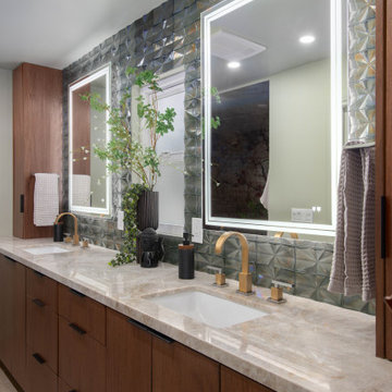 Modern Asian Inspired Primary Bathroom