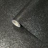 Black Natural Terra Mica Stone Wallpaper Plain Glitter effect, Roll 3 Ft X 23 Ft