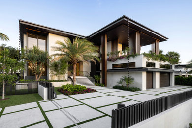 Example of a trendy exterior home design in Miami