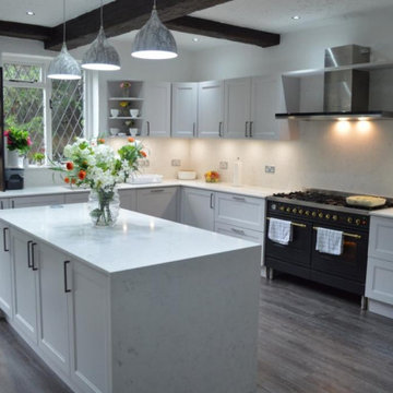 Shaker Style Kitchen with White Finish in Park Royal by Kudos Interior Designs