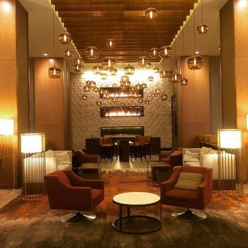 Acucraft Custom Gas Linear Stacked Fireplaces - The Grand Hyatt - Denver, CO