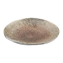 Round Champagne Brown Textured Bowl - Decorative Bowls