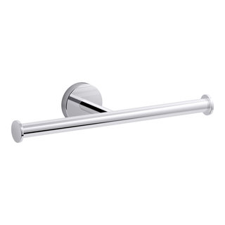 KOHLER Parallel Vibrant Brushed Nickel Wall Mount Single Post Toilet Paper  Holder in the Toilet Paper Holders department at