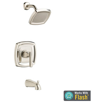 Edgemere Tub and Shower Trim Kit With Water-Saving Shower Head and Cartridge, Br