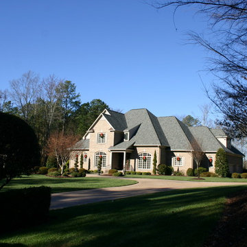 Front Yard with Sweeping U-Shaped Driveway