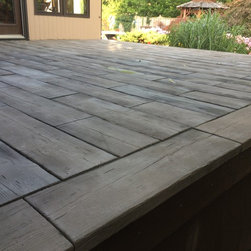 Wood looking Stone Deck using Paverdeck - Landscaping Stones And Pavers