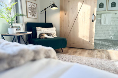 Inspiration for a scandinavian bedroom remodel in San Diego