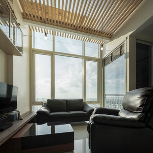75 Beautiful Craftsman Plywood Floor Living Room Pictures