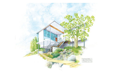 Craig Ellwood res. landscape concept Design