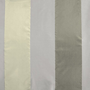 Laquered Silver & White Organza Vertical Stripe Sheer Fabric Sample, 4"x4"