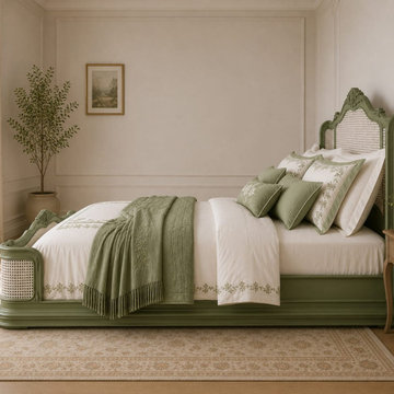 French Country Bed Frame | Hand-Crafted solid teak wood Bedroom Furniture