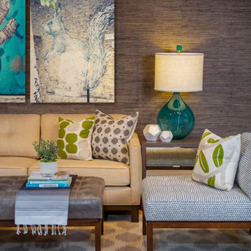 Cool Hued Living Room