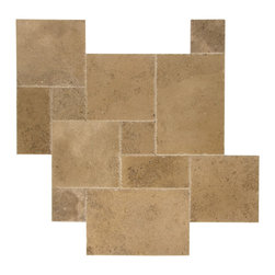Noche Brushed & Chiseled Travertine Tiles - Wall And Floor Tile