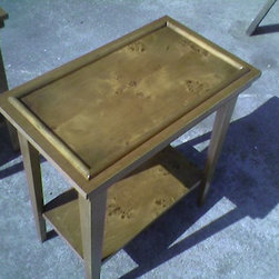 Maple and Burled Elm Night Tables - Side Tables And End Tables