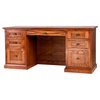 Mission Oak Writing Desk With Double Pedestal, Natural Alder, 60w