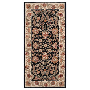Safavieh Easy Care Collection EZC101 Rug, Black/Ivory, 3'x6'