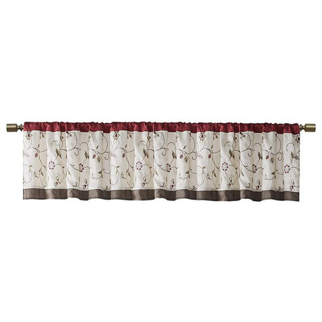 Embroidered Window Valance With Lining, MP41-1532