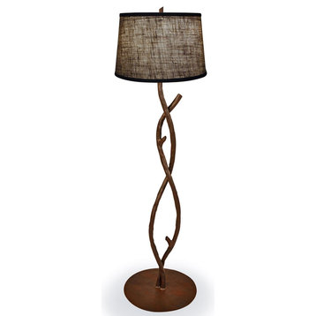 Wrought Iron South Fork Branch Floor Lamp