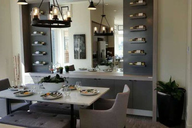 Transitional dining room in Vancouver.
