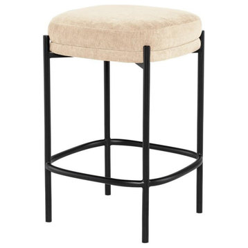 Inna Backless Counter Stool, Almond