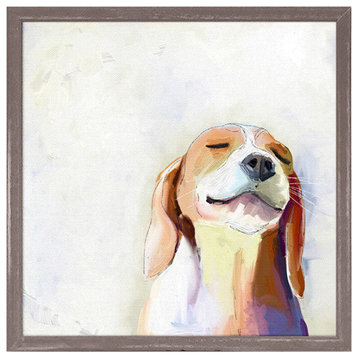 "Best Friend - Beagle Grin" Mini Framed Canvas by Cathy Walters