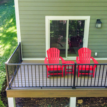 Two Tiered Covered Deck with Fireplaces