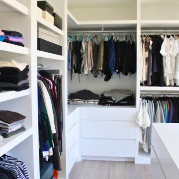 Custom Wardrobe System with Integrated Drawer Storage