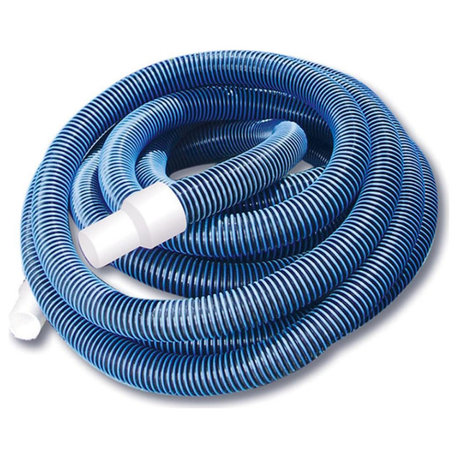 Blue and Black Spiral Wound EVA Vacuum Hose With White Cuffs 40' x 1.5"
