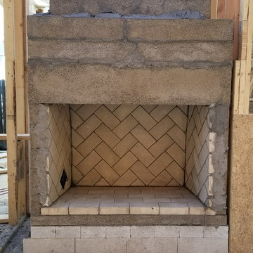Stone Age Masonry Fireplace