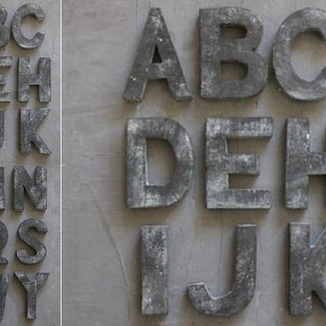 Cement Decorative Letters, Set of 18