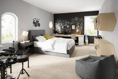 Bedroom - modern bedroom idea in Miami