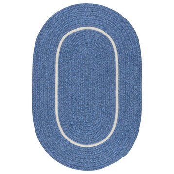 Silhouette Blue Ice 2'x6', Runner Oval Rug, Braided
